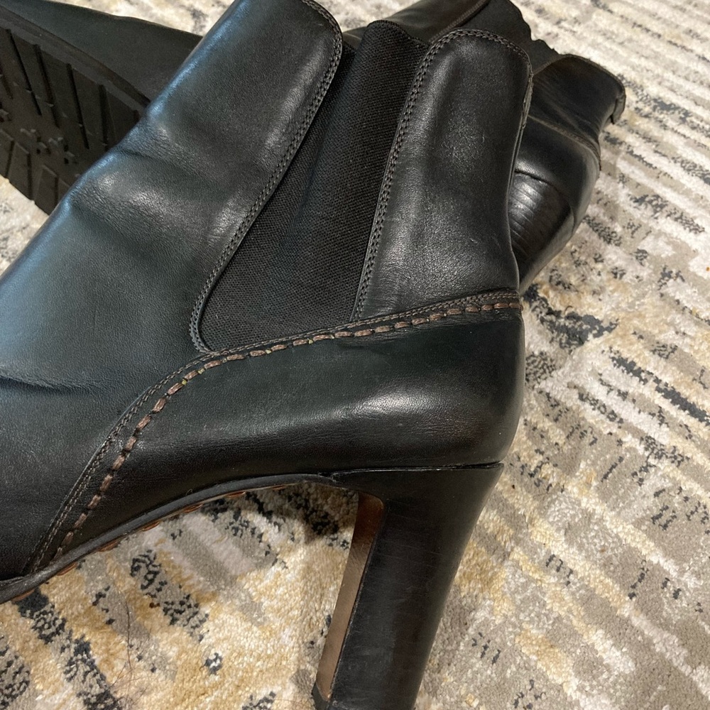 Cole Haan Black Leather Ankle Boots - Picture 4 of 7
